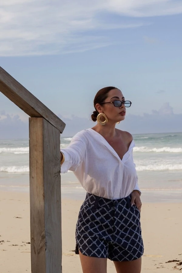 Shorts Denim Bordado