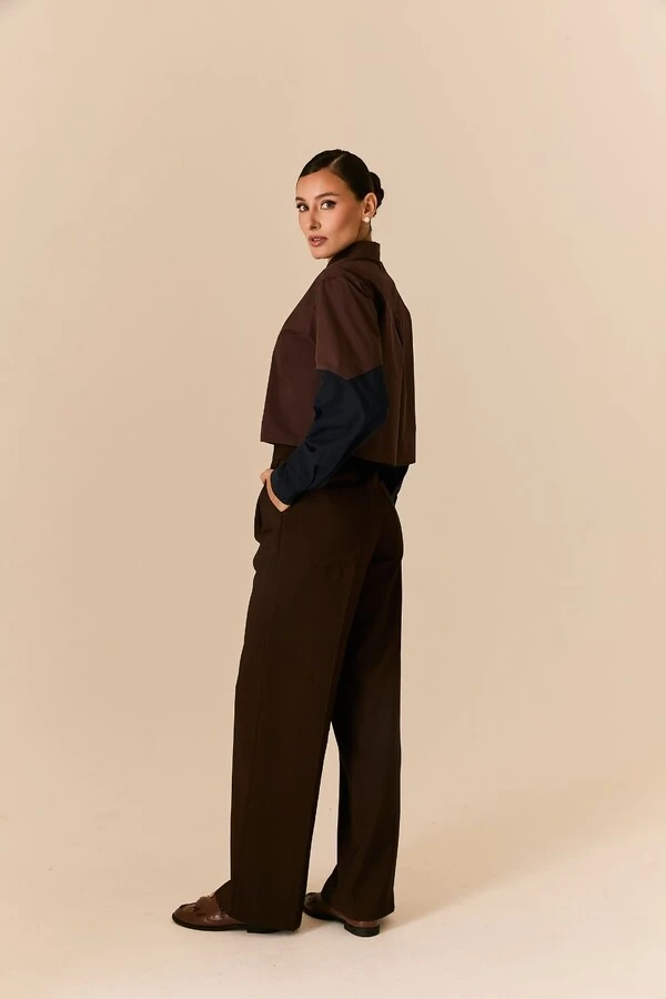 Camisa Bicolor Com Recortes