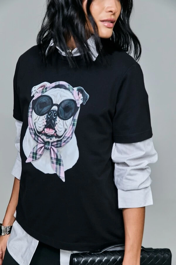T-shirt Estampada Mascote Charlote