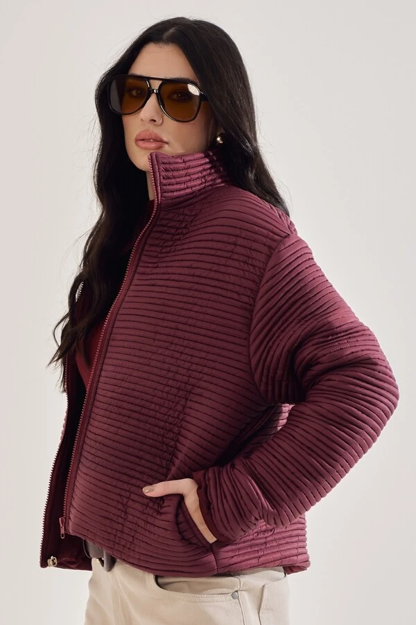 Jaqueta Puffer Canelada Bubble