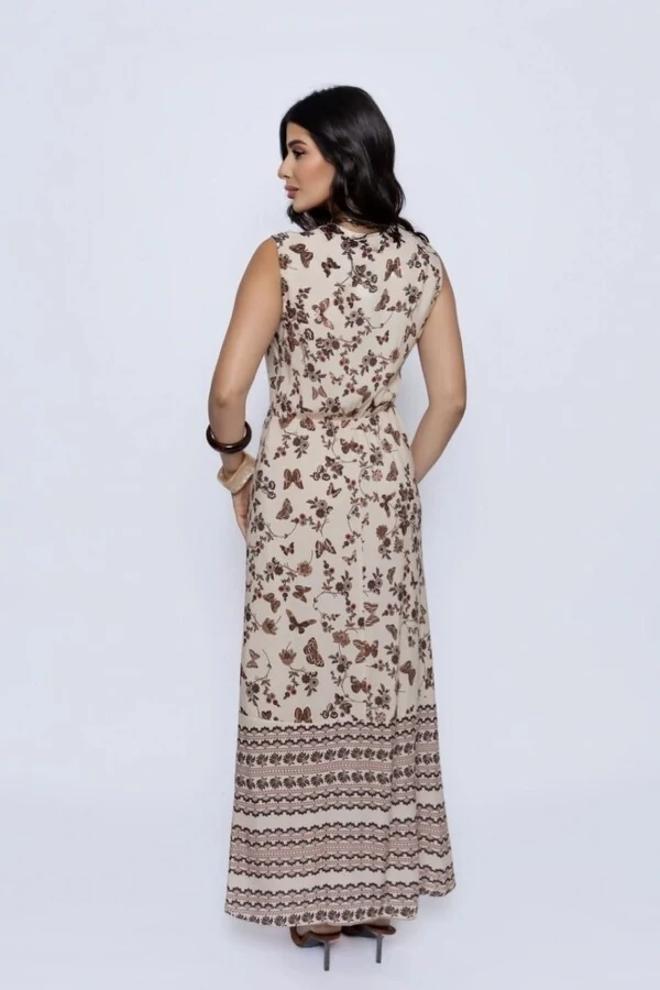 Vestido Longo Estampa Butterfly