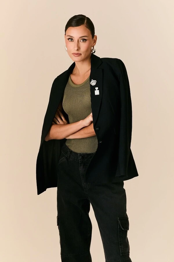 Blusa Malha Canelada Sem Costura