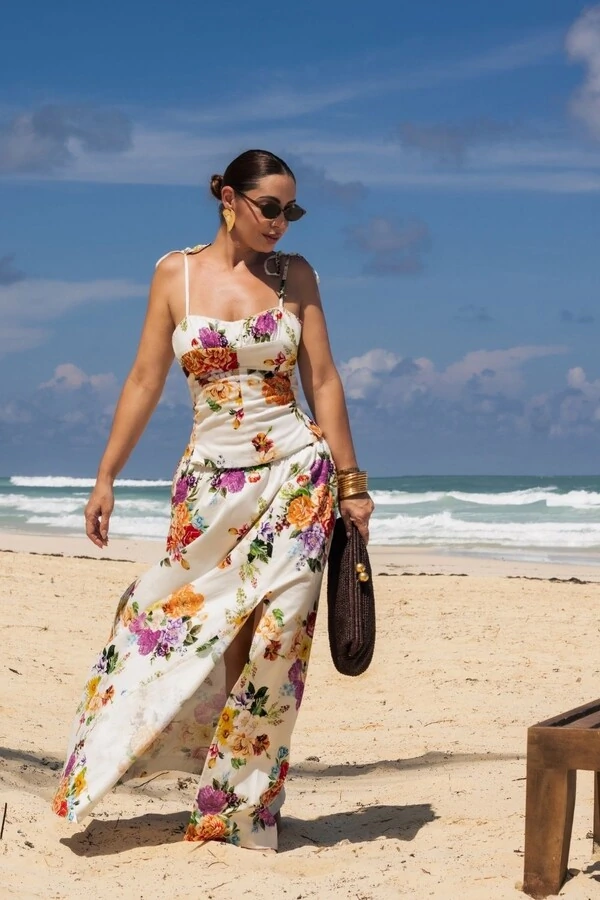 Corset Tricoline Floral