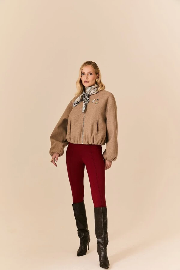 Jaqueta Bubble Broches