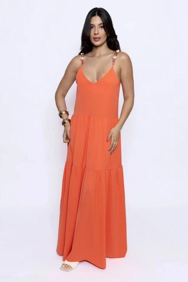 Vestido Amplo Maria Detalhe Alças