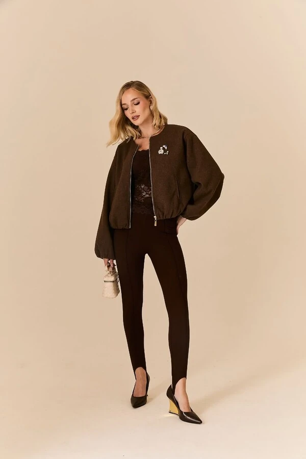 Jaqueta Bubble Broches