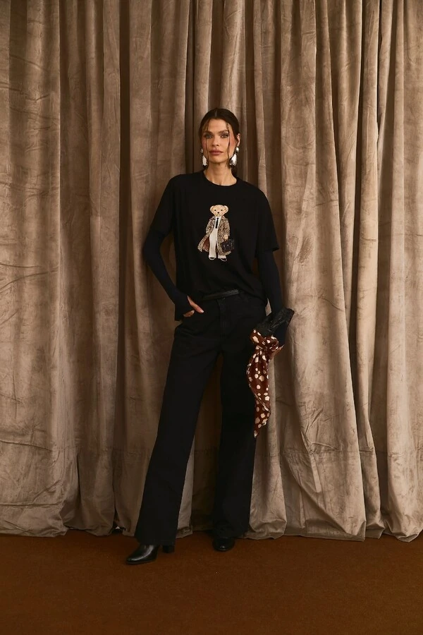 T-shirt Estampa Urso PRÉ-VENDA