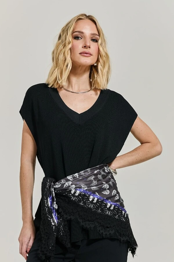 Colete Oversized Decote em V