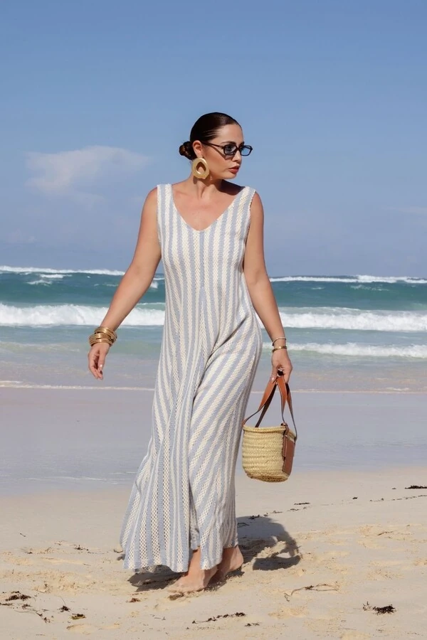 Vestido Crochet C/ Faixa