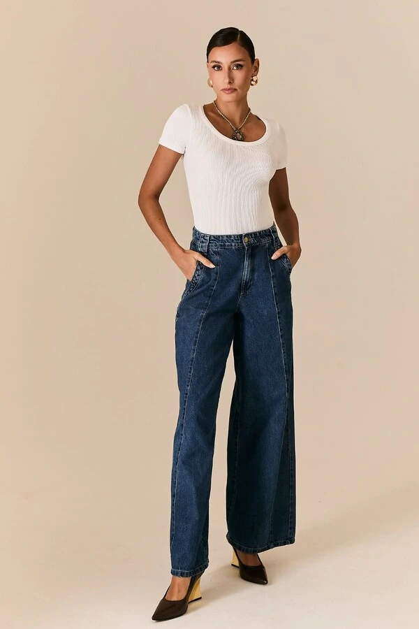 Blusa Malha Canelada Sem Costura