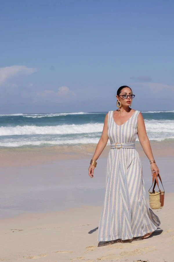 Vestido Crochet C/ Faixa