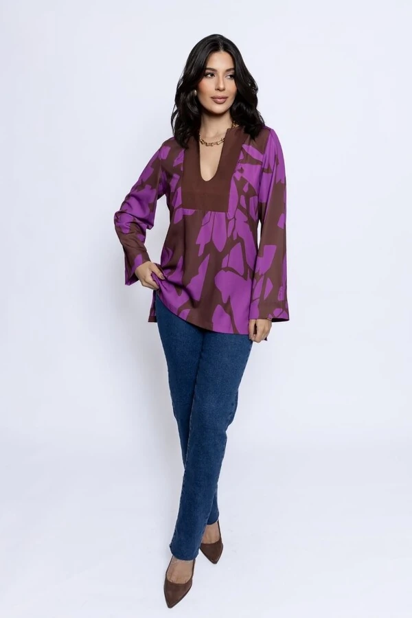 Bata Estampa Surreal Brown