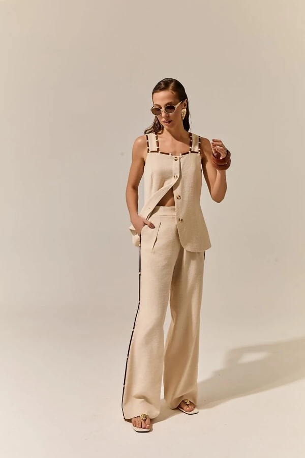 Blusa Viés Contrastante