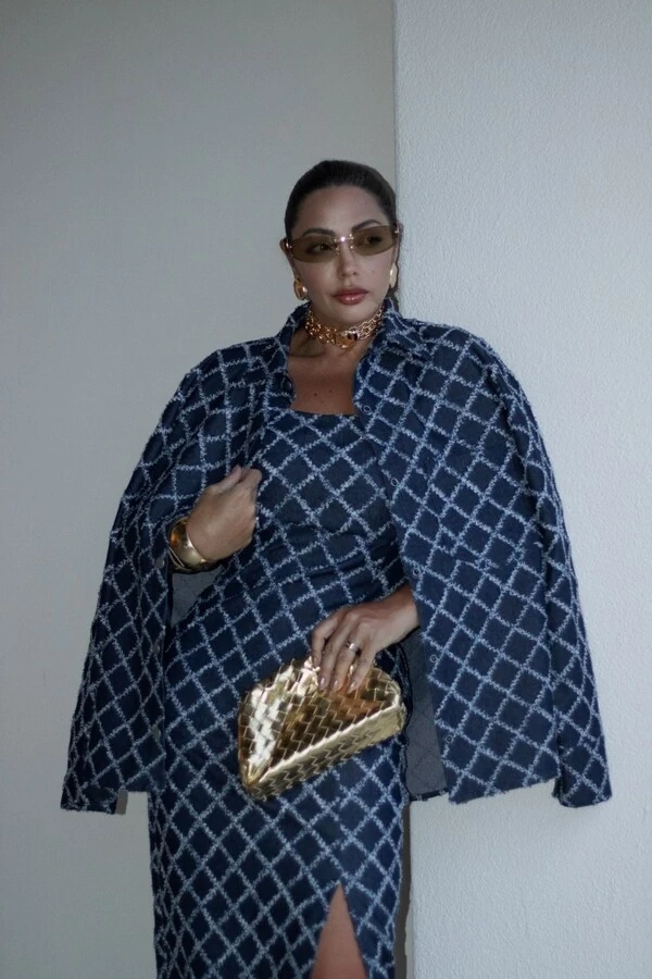 Vestido Denim Bordado