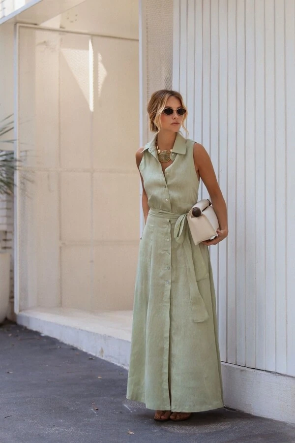 Vestido Chemise Linho