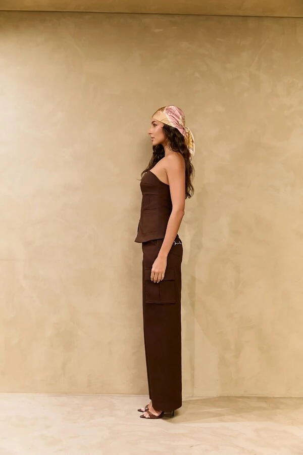 Calça Cargo Sarja Indicolor