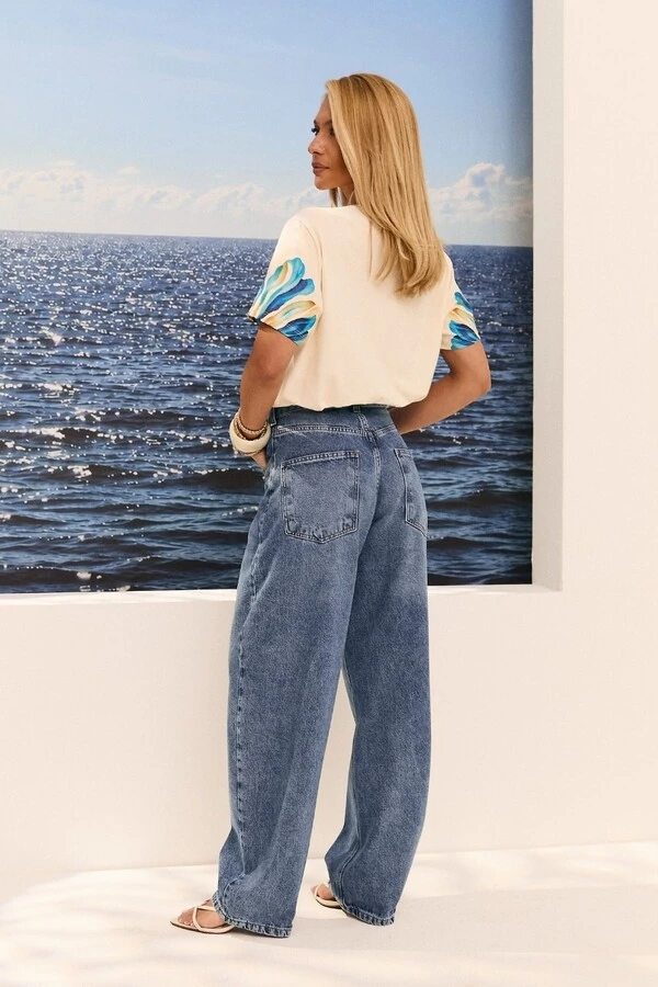 Calça Jeans Barrel