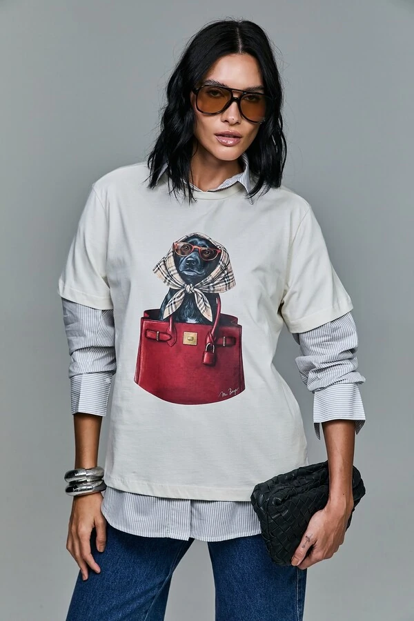 T-shirt Estampada Mascote Mabella