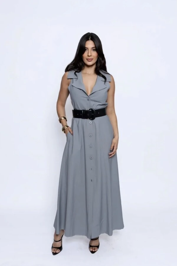 Vestido Trench Longo