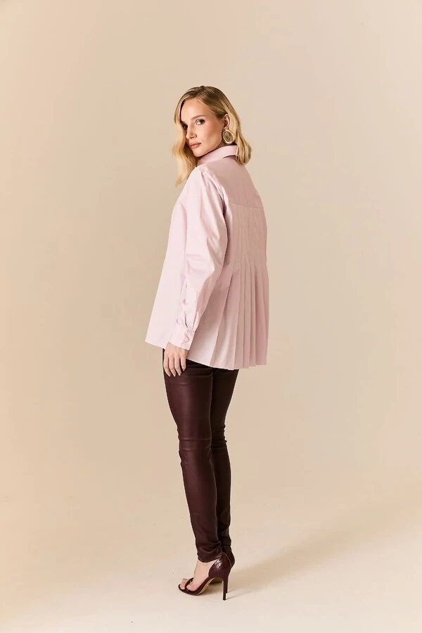 Camisa Tricoline Com Pregas