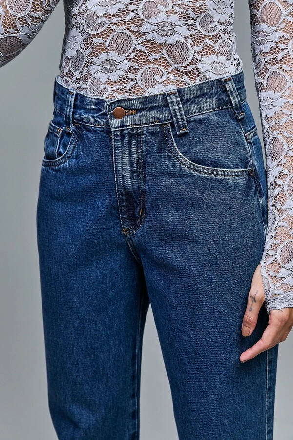 Calça Jeans Wide Leg Amaciada