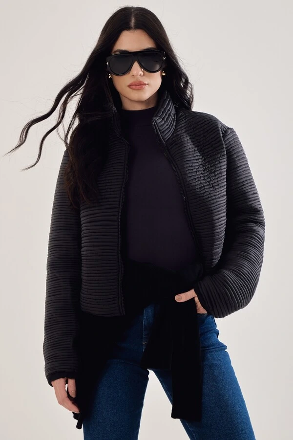 Jaqueta Puffer Canelada Bubble