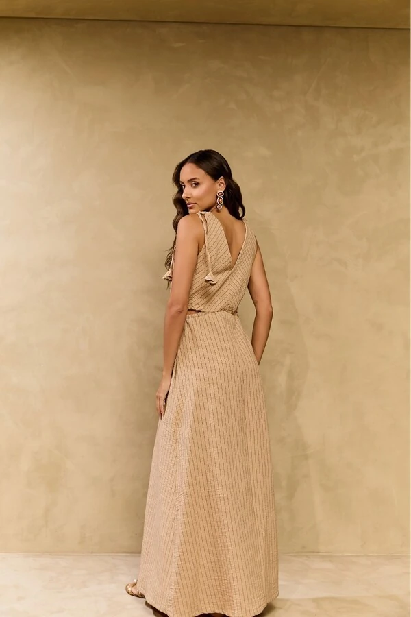Vestido Longo Risca de Giz