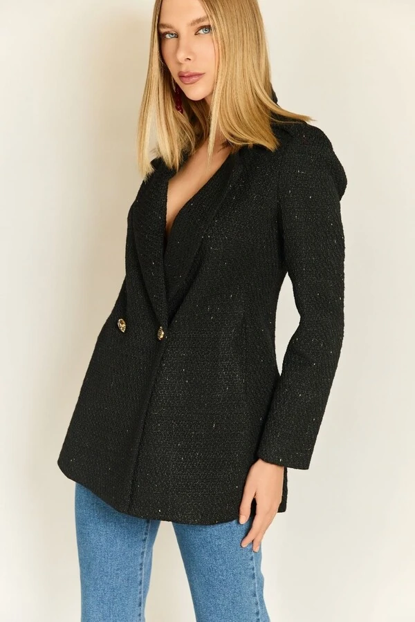 Blazer Estruturado Tweed Lurex