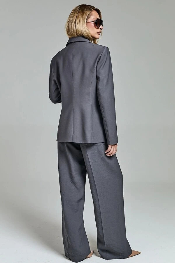 Blazer Alfaiataria Acinturado Com Lapela