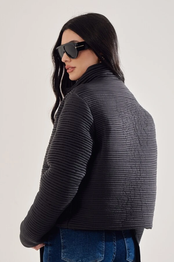 Jaqueta Puffer Canelada Bubble
