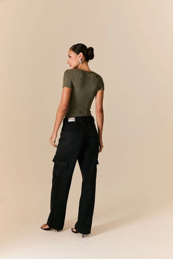 Blusa Malha Canelada Sem Costura