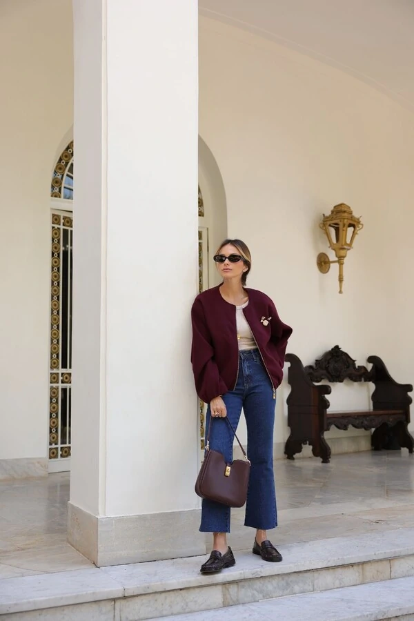 Jaqueta Bubble Broches