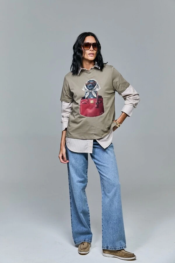 T-shirt Estampada Mascote Mabella