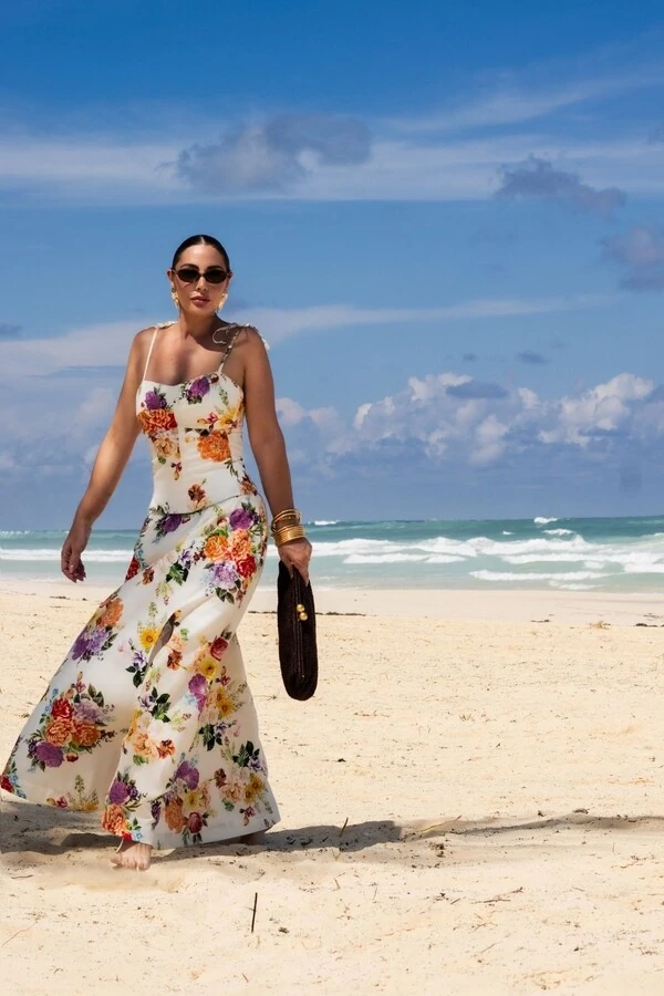 Saia Maxi Tricoline Floral