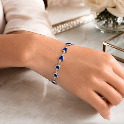 Foto Pulseira Mosaico Eterno Azul Marinho em Aço Inox