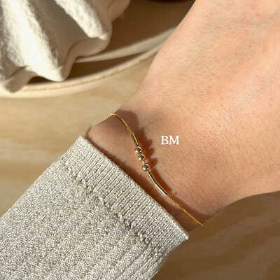 Foto Pulseira Código Morse Personalizada