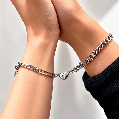 Foto Pulseiras Magnéticas Coração Infinito Personalizável – Par Perfeito