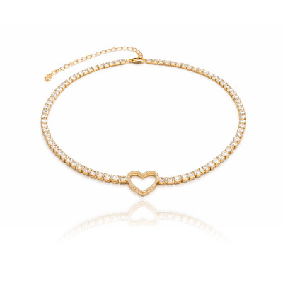 Foto Colar Choker Heart Ouro Amarelo 18K