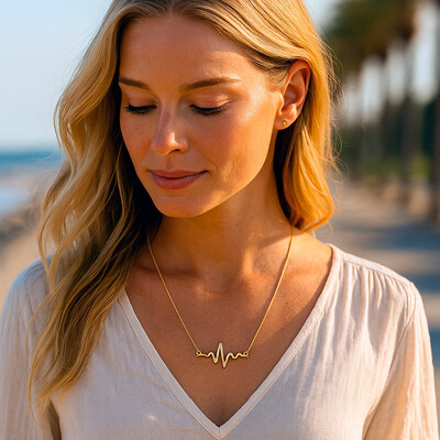 FotoColar Batimento do Amor Ouro Amarelo 18K