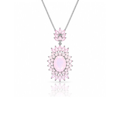 Foto Colar Sun com Cristais Rose Ouro Branco