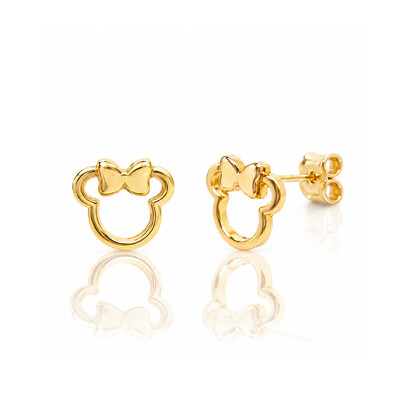 Foto Brinco Infantil Orlando Laço Delicate Ouro Amarelo 18K