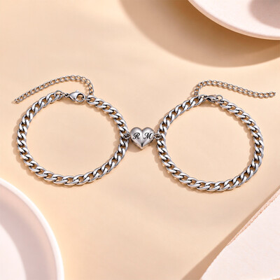 Foto Pulseiras Magnéticas Coração Infinito Personalizável – Par Perfeito