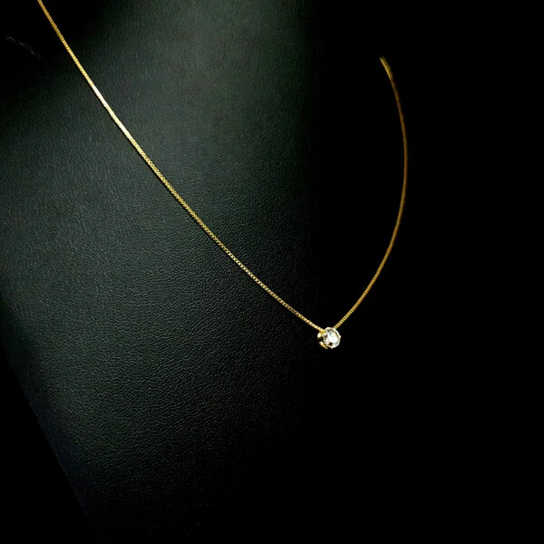 Colar Touch Ponto de Luz Ouro Amarelo 18K