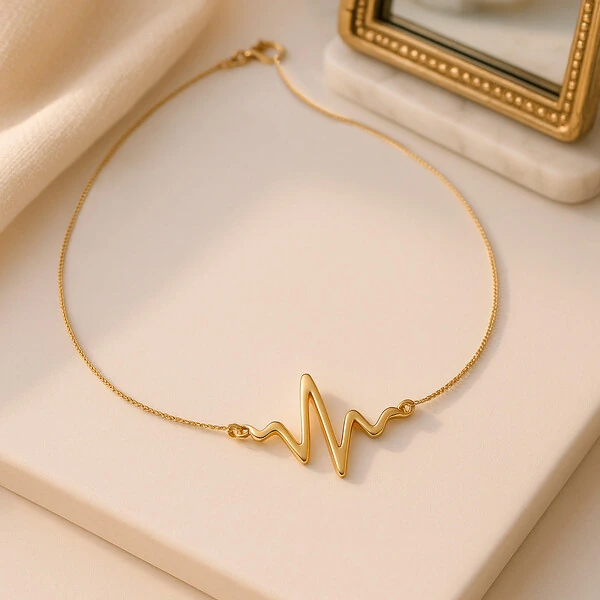 Colar Batimento do Amor Ouro Amarelo 18K