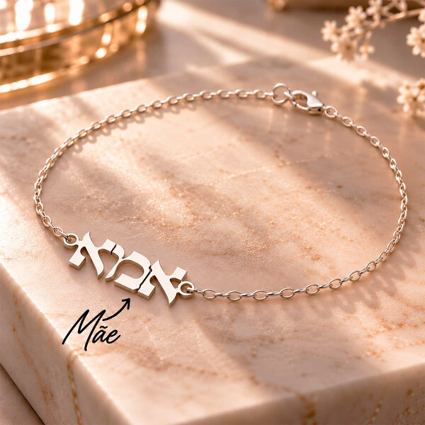 Pulseira Nome Personalizado Em Hebráico