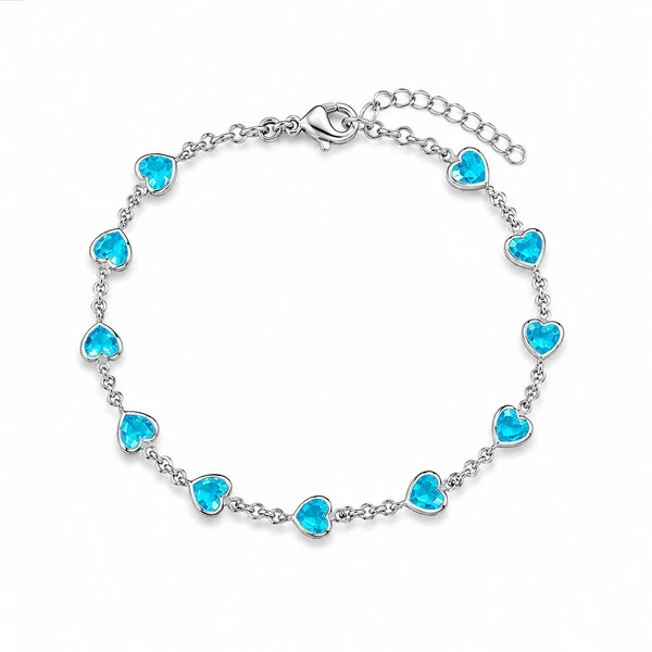 Pulseira Mosaico Serenità Azul em Aço Inox