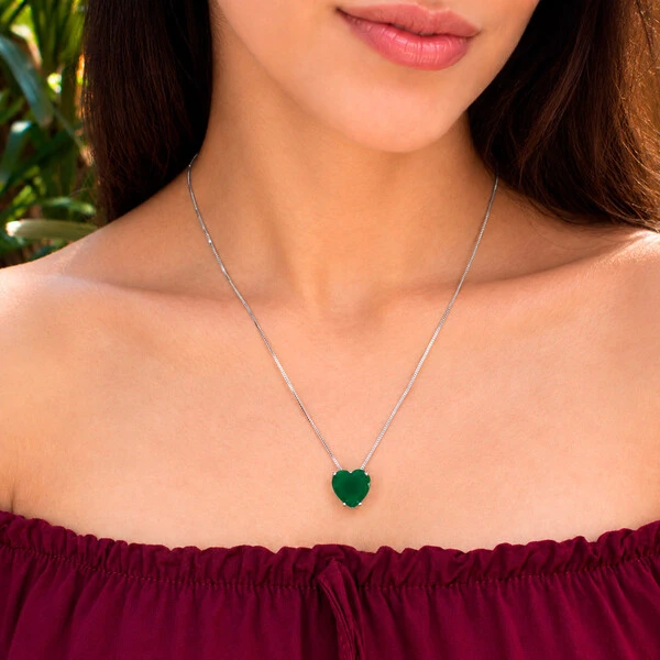 Colar Crystal Cor Esmeralda Ouro Branco