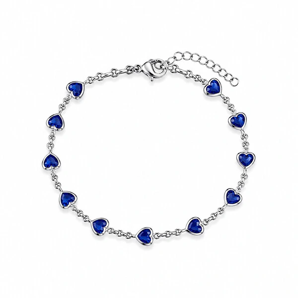 Pulseira Mosaico Eterno Azul Marinho em Aço Inox
