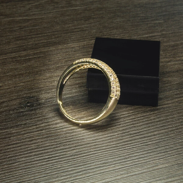 Anel Pavê Five Ouro Amarelo 18K