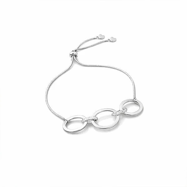 Pulseira Elos do Destino Ajustável Ouro Branco